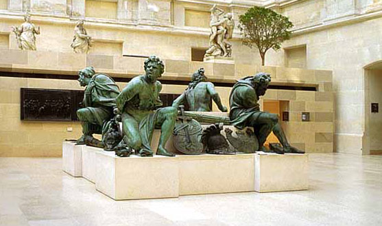 Martin van den Bogaert, dit Desjardins,
Captifs. Bronze, 1,80  2,20 m.
Muse du Louvre