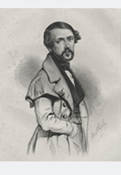 Portrait de Pradier par Alophe, 1838