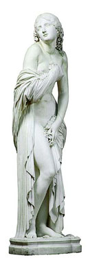 James Pradier,
Le Printemps (Flore, Chloris), 1849.
Statue en marbre rehaussée
de polychromie, H. 165 cm.
Musée des Augustins, Toulouse.