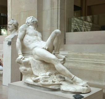 James Pradier, Prométhée.
Statue en marbre de Carrare, 1827.
Musée du Louvre.