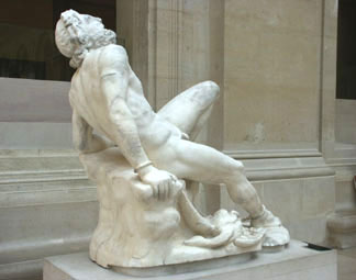 James Pradier,
Prométhée (1827).
Statue en marbre,
H. 1,52, L. 1,70, P. 0,80 m.
Musée du Louvre.
Photo Ph. Dumoulin.
