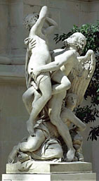 Thomas Regnaudin,
Saturne enlevant Cybèle (1684).
Groupe en marbre, H. 2,90 m. (état actuel).
Jardin des Tuileries